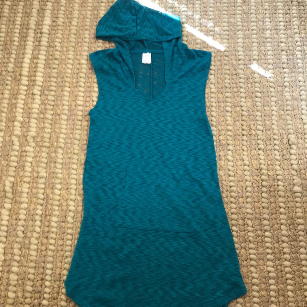 Teal swim coverup